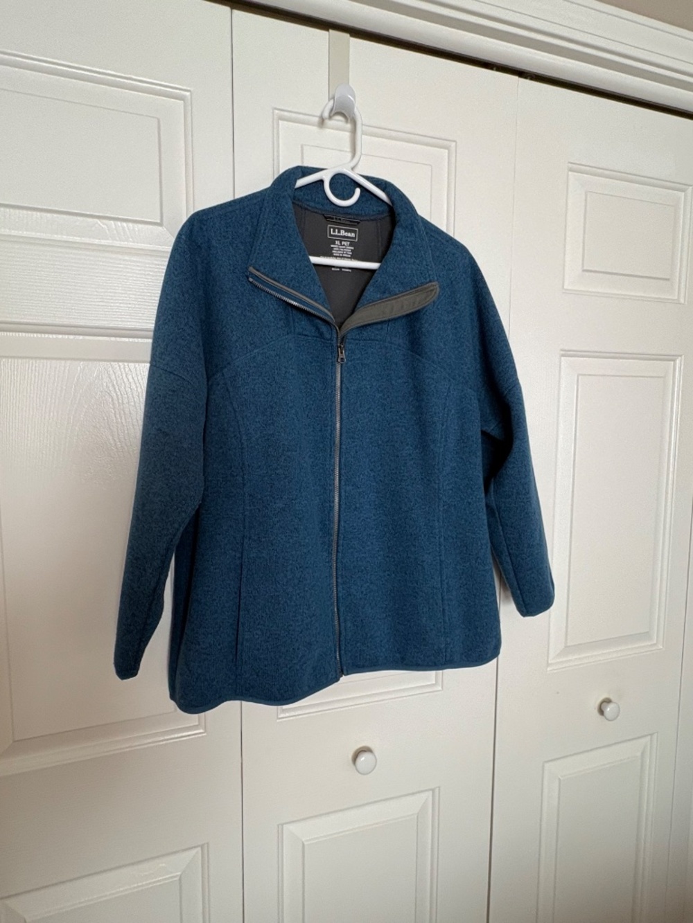 Women's L.L.Bean Teal Sweater Fleece Full-Zip Jacket, PXL